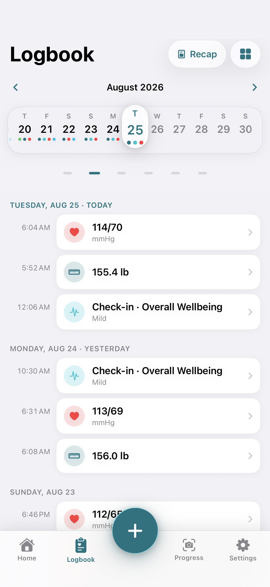 Logbook: the whole journey in one continuous scroll